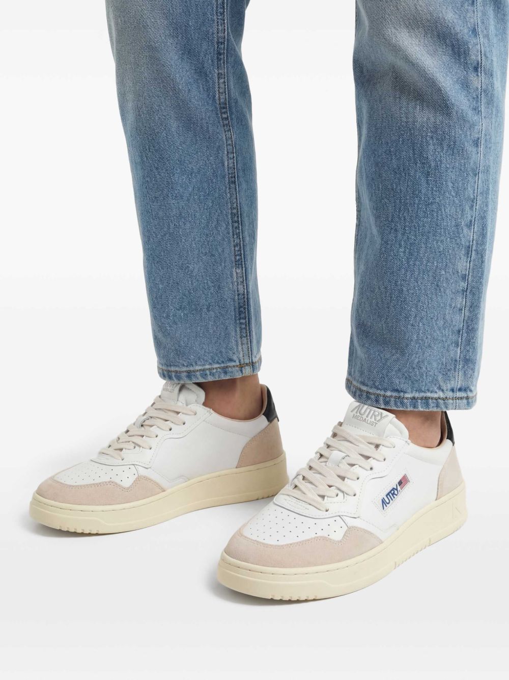 Autry Sneakers Leat Suede Wht Blk Uomo