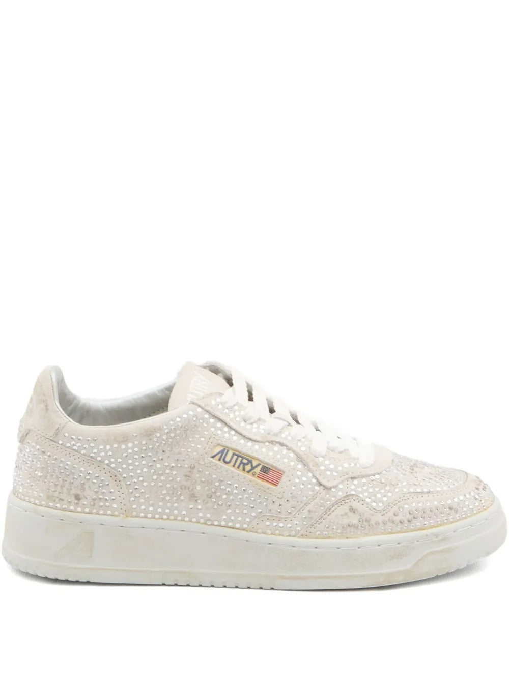 Autry Scarpa Bianco Donna Medalist Strass